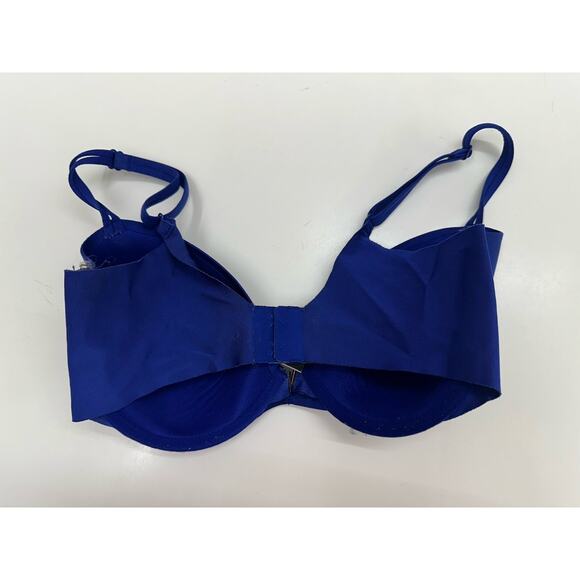 Victorias Secret Womens Bra Size 32DD Lined Demi Royal Blue Adjustable - Picture 11 of 15